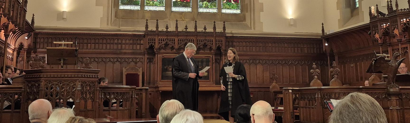 Ralph Waller and Beth Breeze in Chapel