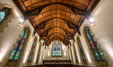 View of the interior of the chapel