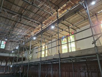Harris Manchester College during the renovation
