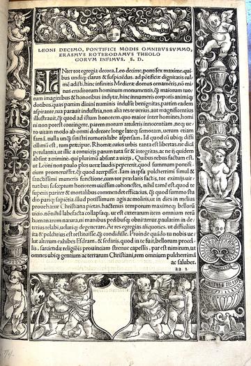F15161 detail Black and white text surrounded by an elaborate border of images