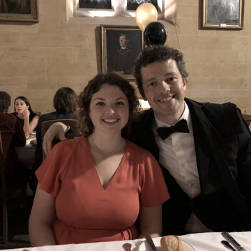 Adam Cragg in the Arlosh Hall with his sister