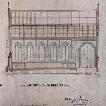 Chapel plan A cross section plan of the Chapel in colour