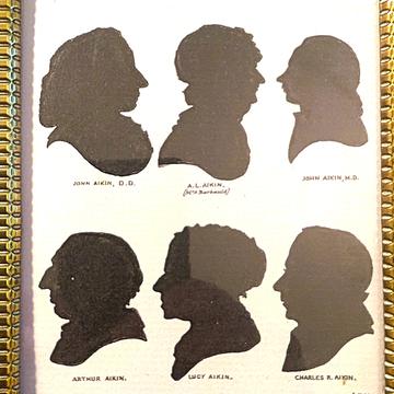 Warrington worthies  Silhoutte of 6 profiles of the Aikin family