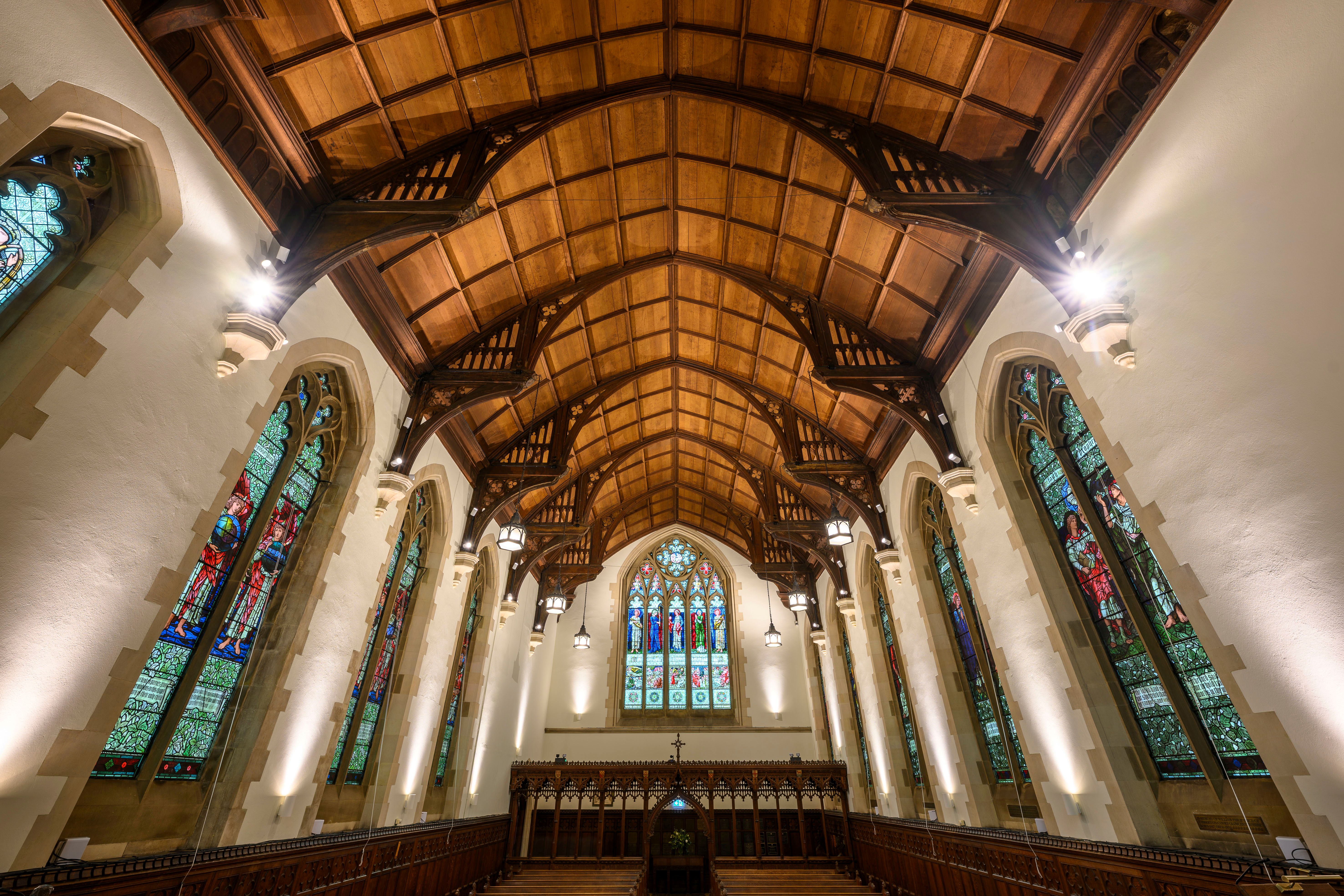 View of the interior of the chapel