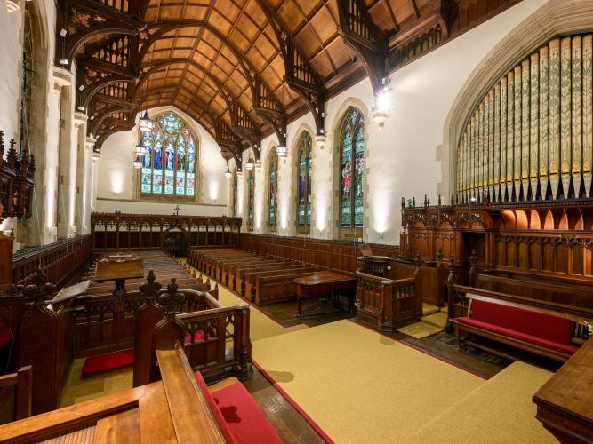 Interior of Harris Manchester College chapel