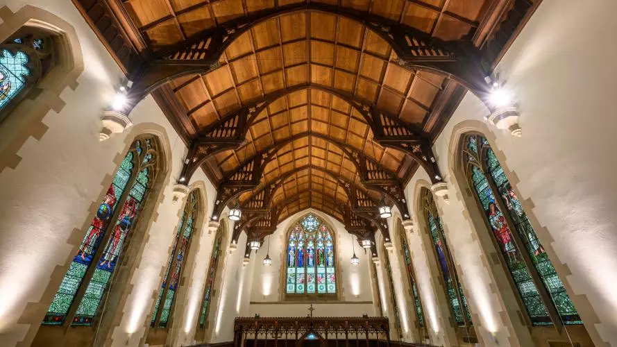 View of the interior of the chapel