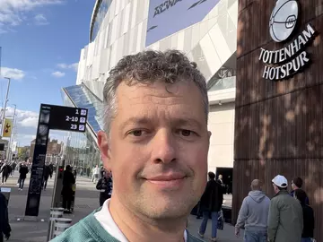 A recent picture of Adam outside the Tottenham Hotspur Stadium