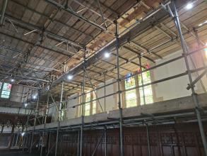 Harris Manchester College during the renovation