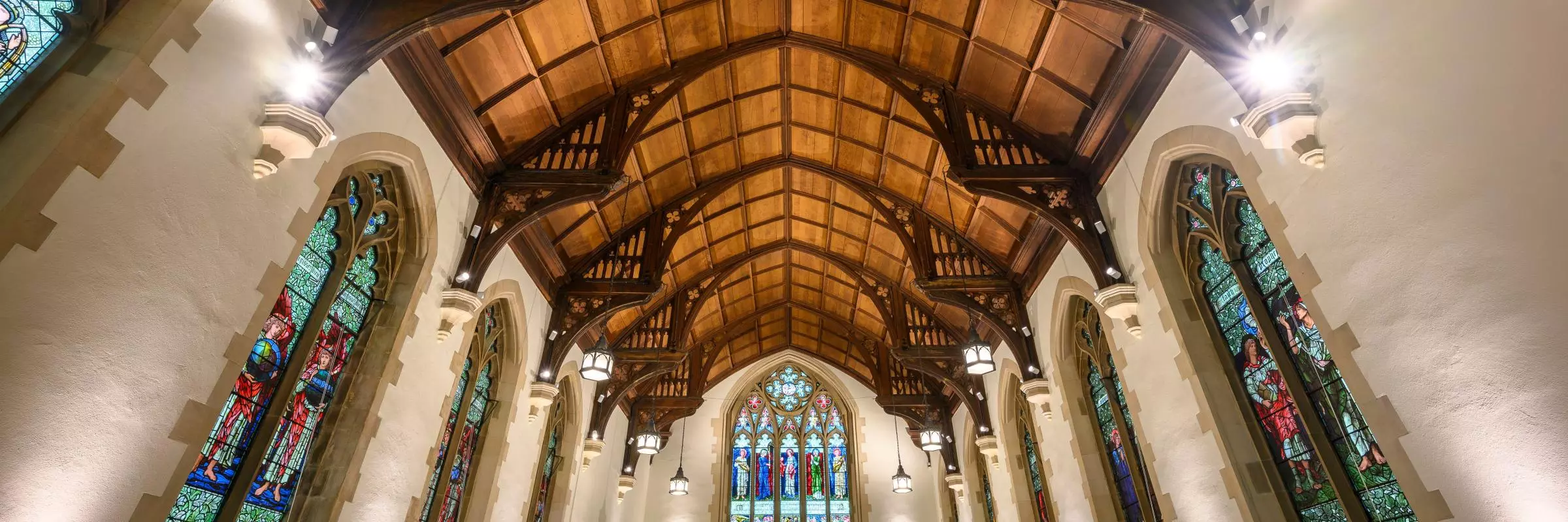 View of the interior of the chapel