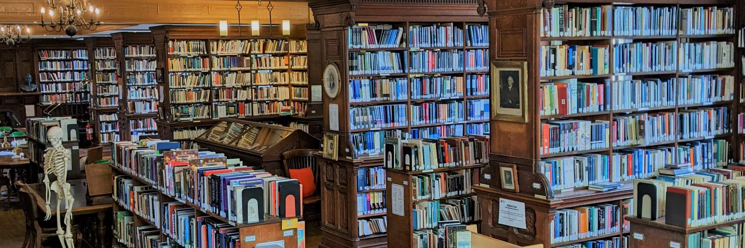 Picture of shelves of books in the Tate Library