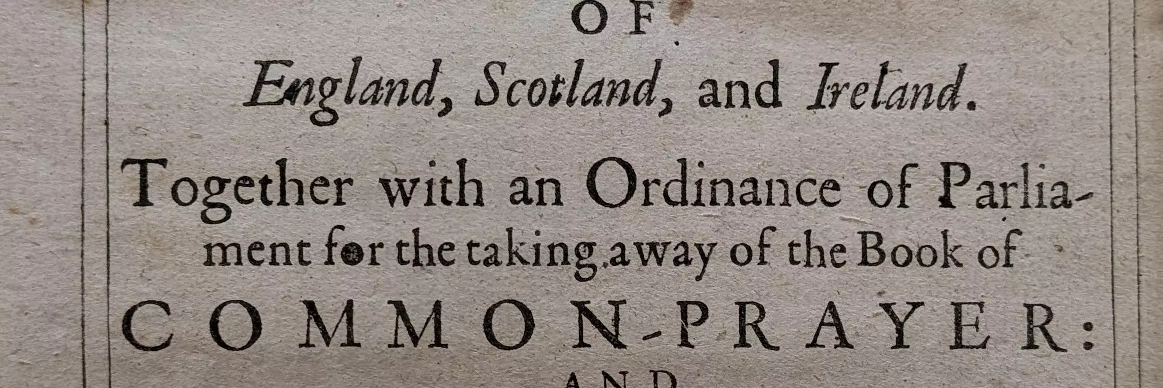 An image of an early printed title page 1645