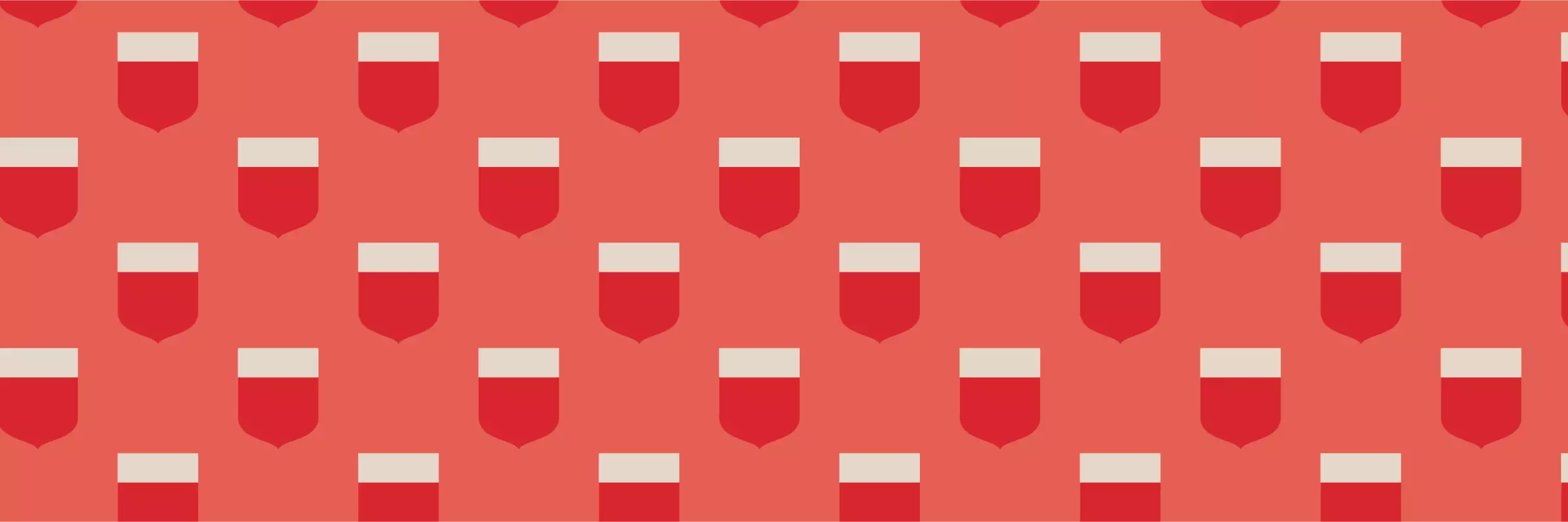full width banner shields red